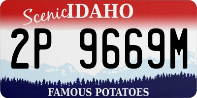 ID license plate 2P9669M