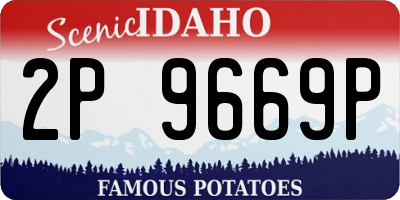 ID license plate 2P9669P