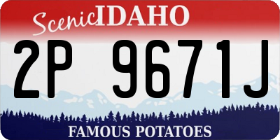 ID license plate 2P9671J