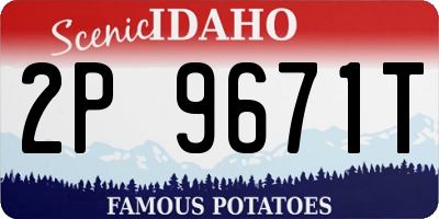 ID license plate 2P9671T