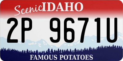 ID license plate 2P9671U