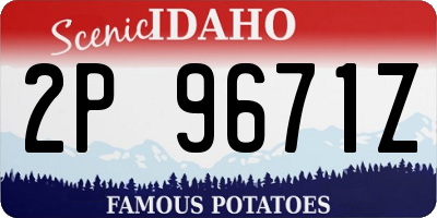 ID license plate 2P9671Z