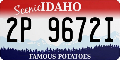 ID license plate 2P9672I