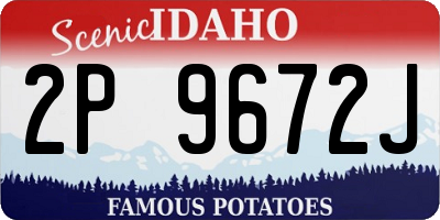 ID license plate 2P9672J