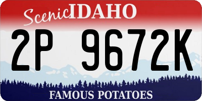 ID license plate 2P9672K