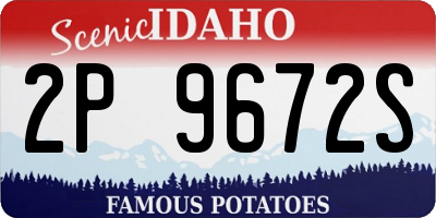 ID license plate 2P9672S