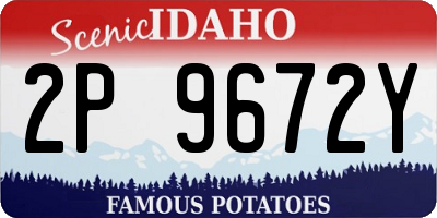 ID license plate 2P9672Y