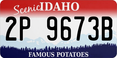 ID license plate 2P9673B
