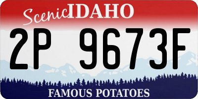 ID license plate 2P9673F