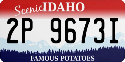 ID license plate 2P9673I