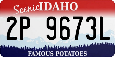 ID license plate 2P9673L