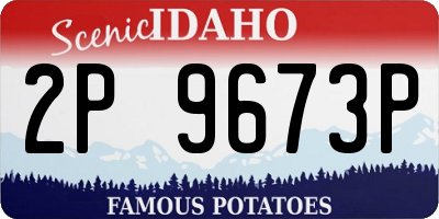 ID license plate 2P9673P