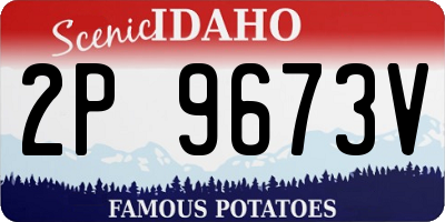 ID license plate 2P9673V