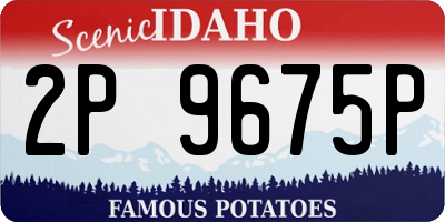 ID license plate 2P9675P