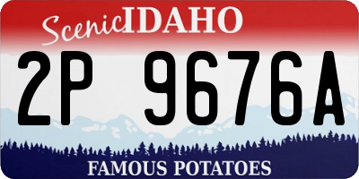 ID license plate 2P9676A