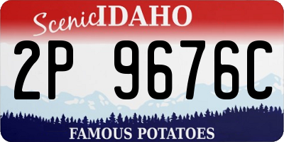 ID license plate 2P9676C