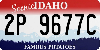 ID license plate 2P9677C