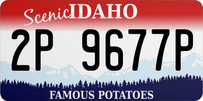 ID license plate 2P9677P