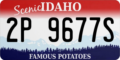 ID license plate 2P9677S