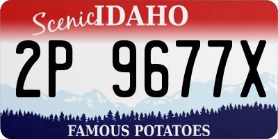 ID license plate 2P9677X