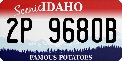 ID license plate 2P9680B