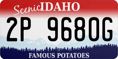 ID license plate 2P9680G