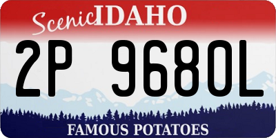 ID license plate 2P9680L