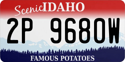 ID license plate 2P9680W