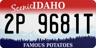 ID license plate 2P9681T