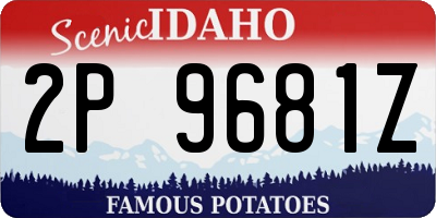 ID license plate 2P9681Z
