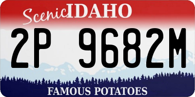 ID license plate 2P9682M