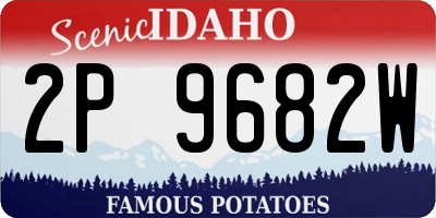 ID license plate 2P9682W