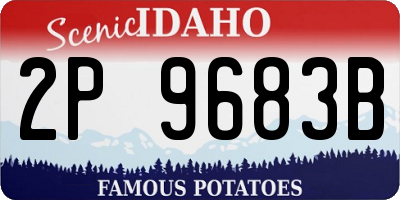 ID license plate 2P9683B