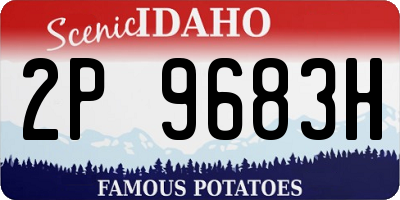 ID license plate 2P9683H