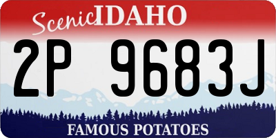 ID license plate 2P9683J