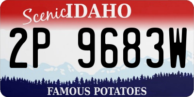 ID license plate 2P9683W
