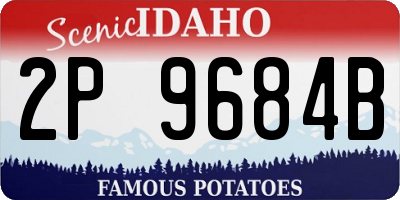 ID license plate 2P9684B