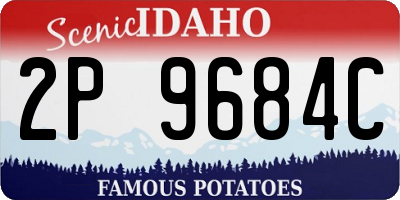 ID license plate 2P9684C