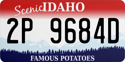 ID license plate 2P9684D