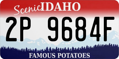 ID license plate 2P9684F