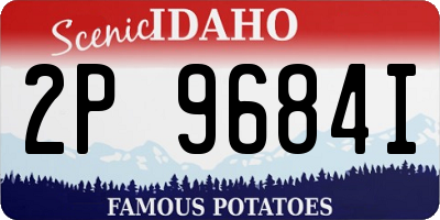ID license plate 2P9684I