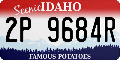 ID license plate 2P9684R