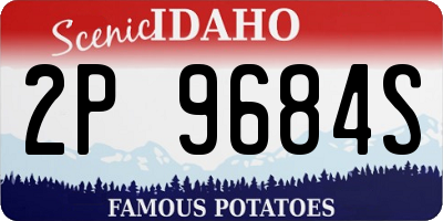 ID license plate 2P9684S