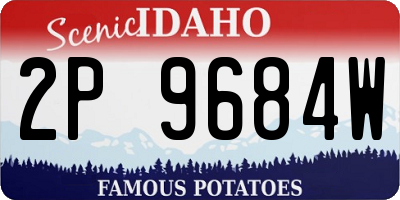 ID license plate 2P9684W