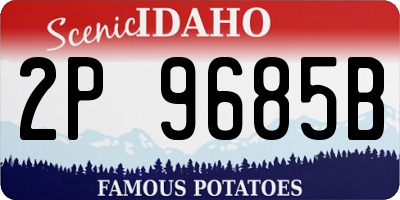 ID license plate 2P9685B