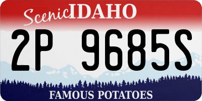 ID license plate 2P9685S