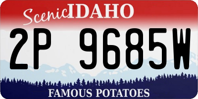 ID license plate 2P9685W