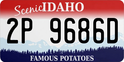 ID license plate 2P9686D