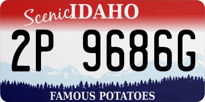 ID license plate 2P9686G