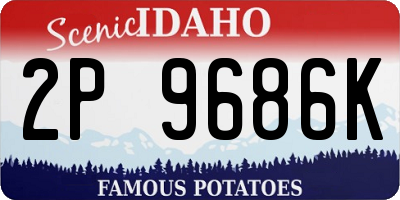 ID license plate 2P9686K